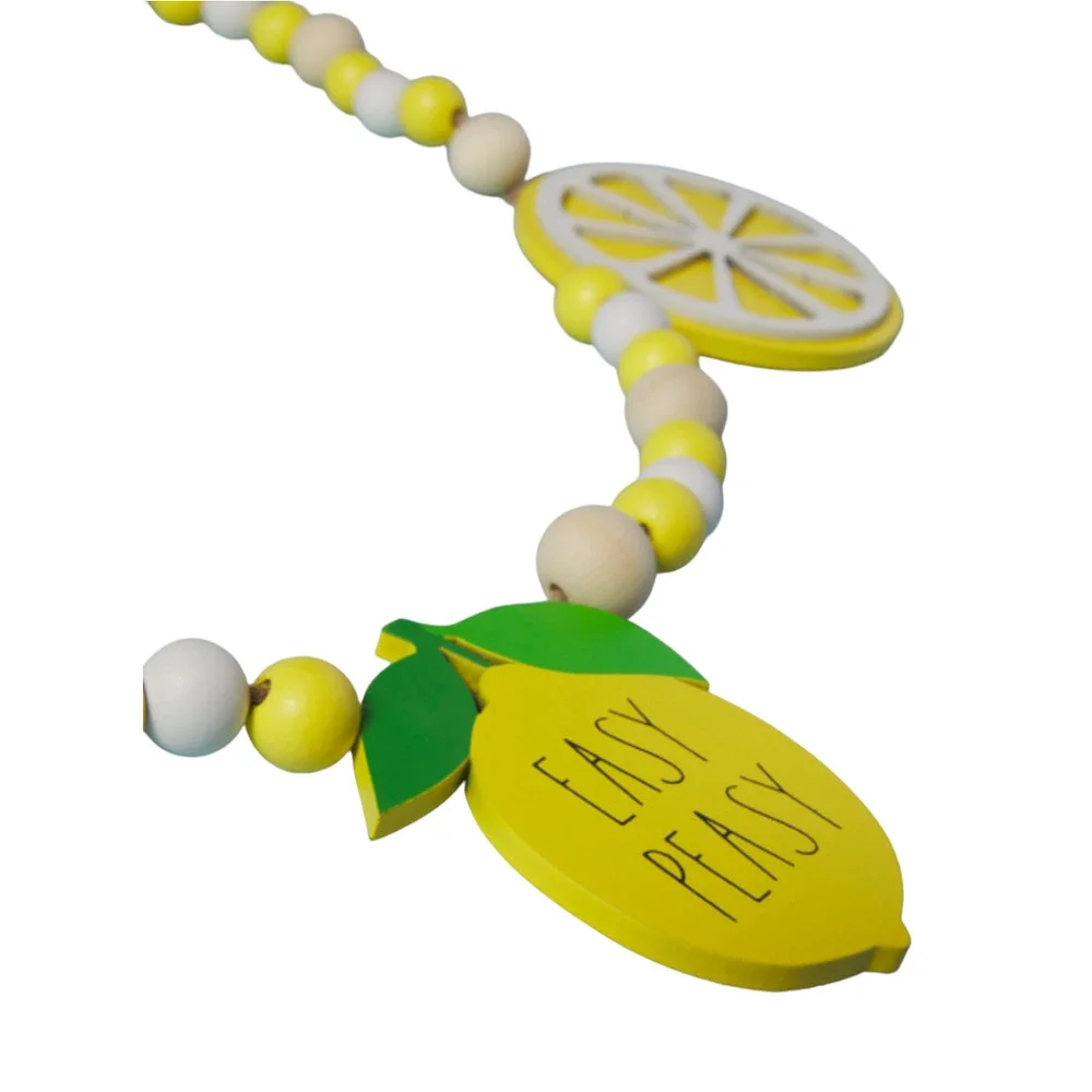 RAE DUNN 45in Lemon Motif Beaded Garland